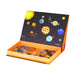 Educational toy set with solar system design on a white background