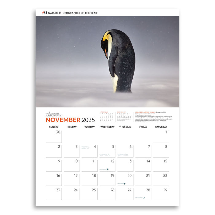 Australian Geographic Nature Photographer of the Year Calendar 2025