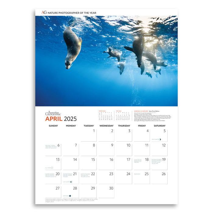 Australian Geographic Nature Photographer of the Year Calendar 2025