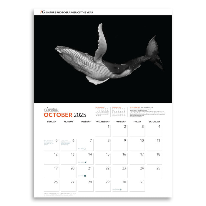 Australian Geographic Nature Photographer of the Year Calendar 2025