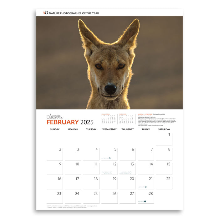 Australian Geographic Nature Photographer of the Year Calendar 2025