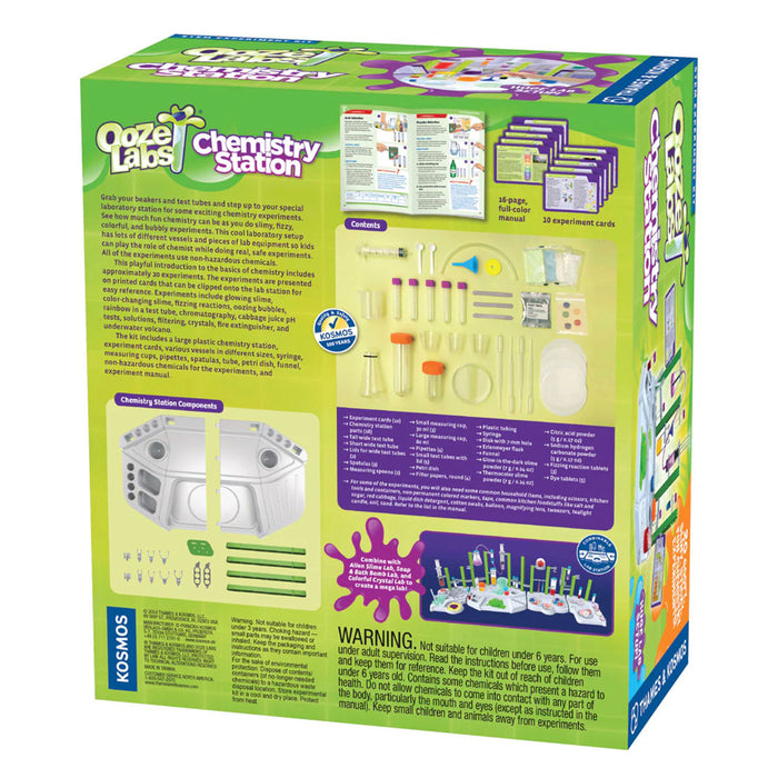 Ooze Labs Chemistry Station kit packaging with colorful design and text