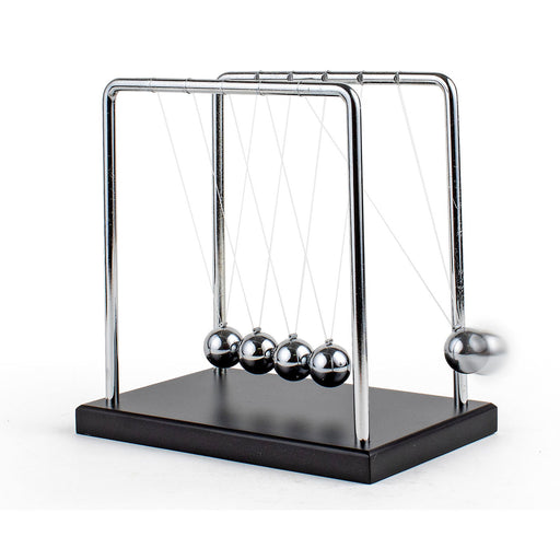 Newton's cradle on a white background