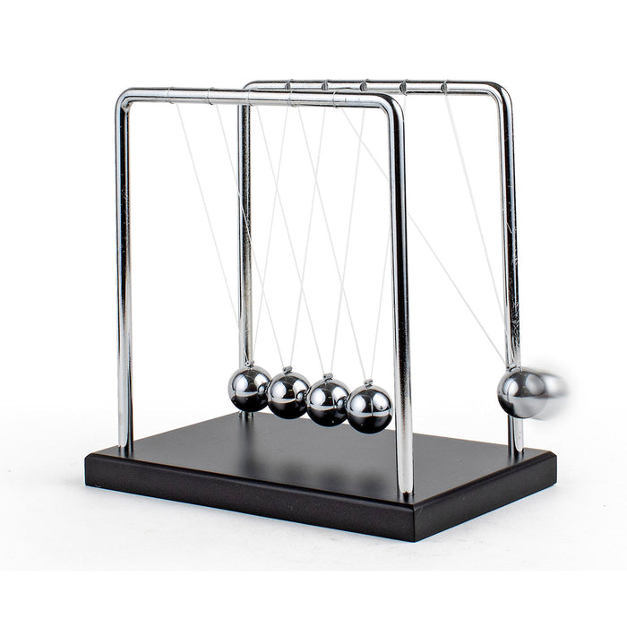Newton's cradle on a white background