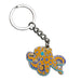 Keychain with a colorful octopus design on a white background