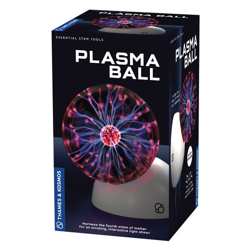 Box of a Plasma Ball toy with a visible brand logo on a white background