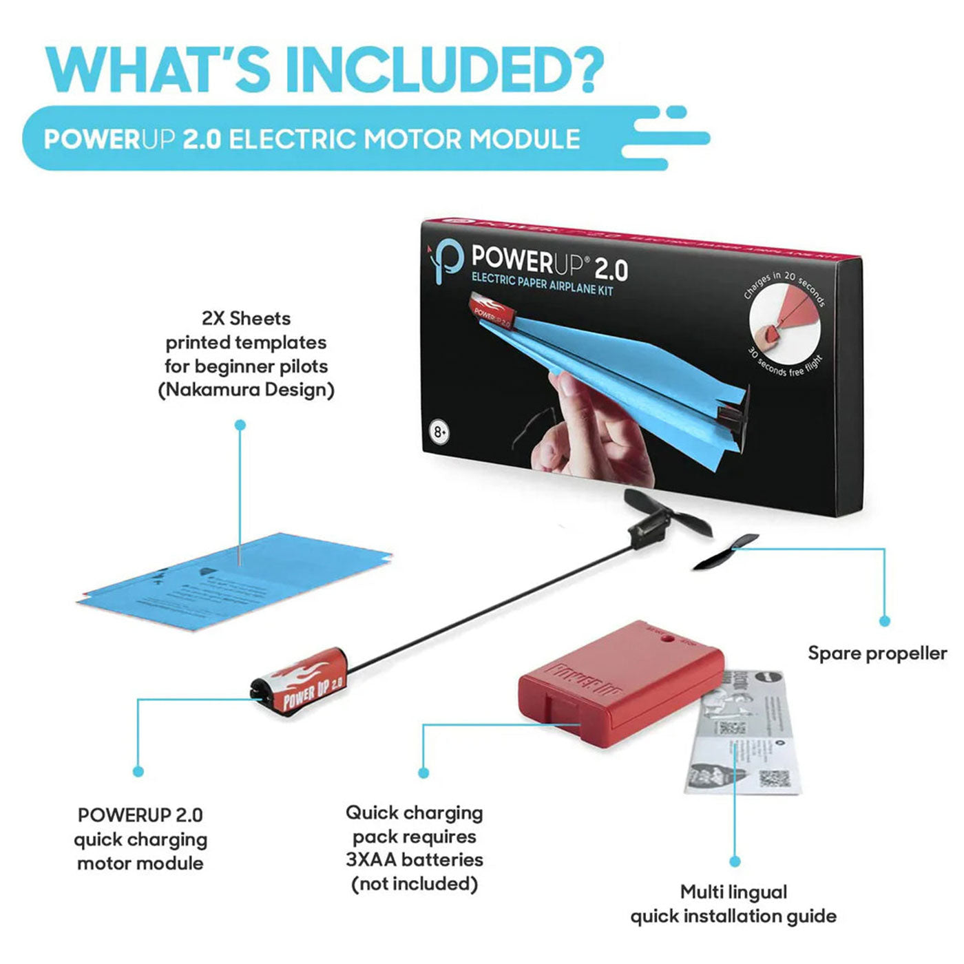 Powerup 2.0 Electric Paper Airplane Kit: Red — Australian Geographic