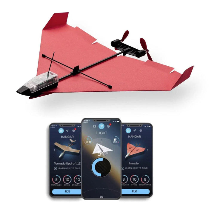 Powerup 4.0 Smartphone Controlled Paper Airplane Kit: Blue