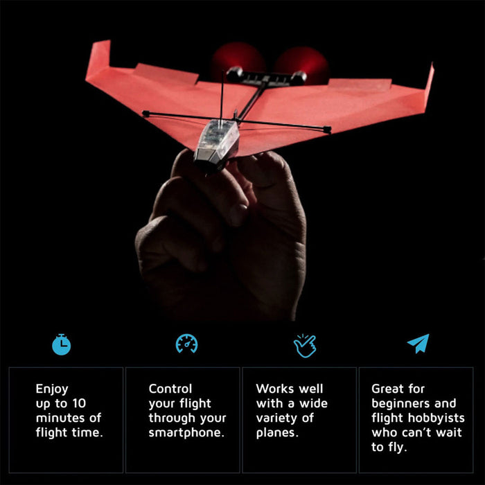Powerup 4.0 Smartphone Controlled Paper Airplane Kit: Blue