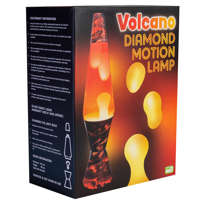 Volcano Lava Lamp - Red and Yellow