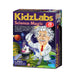 Box of KidzLabs Science Magic set with a cartoon scientist character on a white background