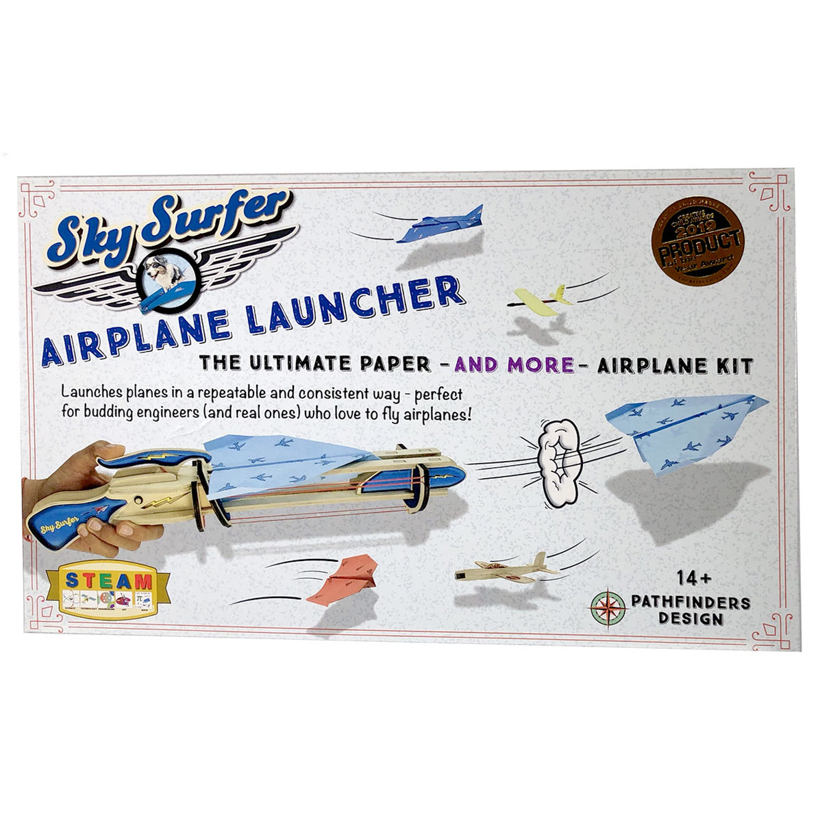 Spring Plane Launcher Sky Surfer Paper Airplane Launcher — Australian Geographic