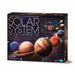 Solar system model making kit packaging with planetary images on a white background