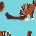 Numbat pattern on a blue background