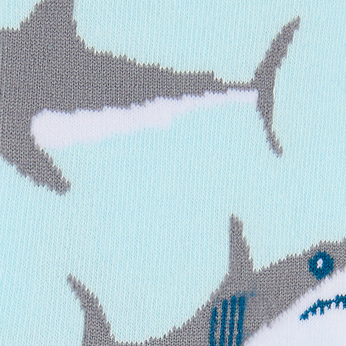 Shark design on a light blue background