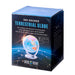 Box packaging of a 360-degree terrestrial globe with branding and product details.