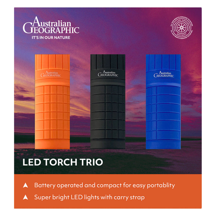 Australian Geographic LED Torch Trio