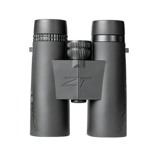 Black binoculars with 'ZT' logo on a white background