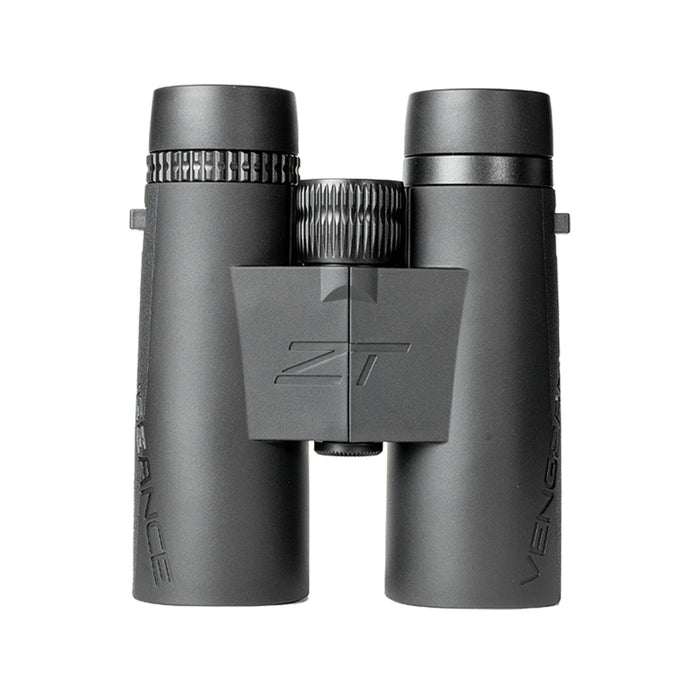 Black binoculars with 'ZT' logo on a white background