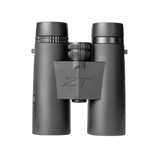 Black binoculars with 'ZT' logo on a white background