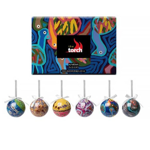 6 Pack Xmas Baubles - The Torch