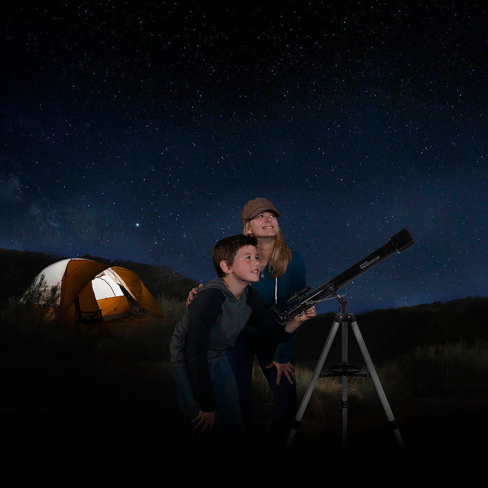 camping and using a telescope