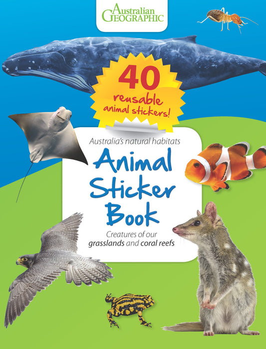 Animal Sticker Book Reefs and Grasslands