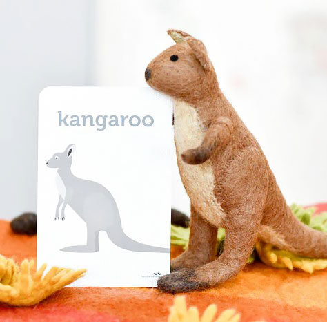 Felt kangaroo toy